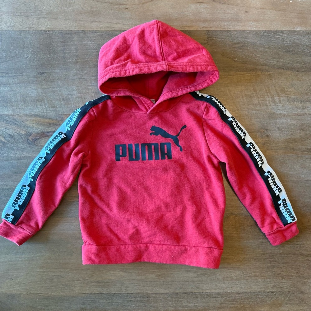 💥2/$20 Red Puma Hoodie - 3T toddler boy